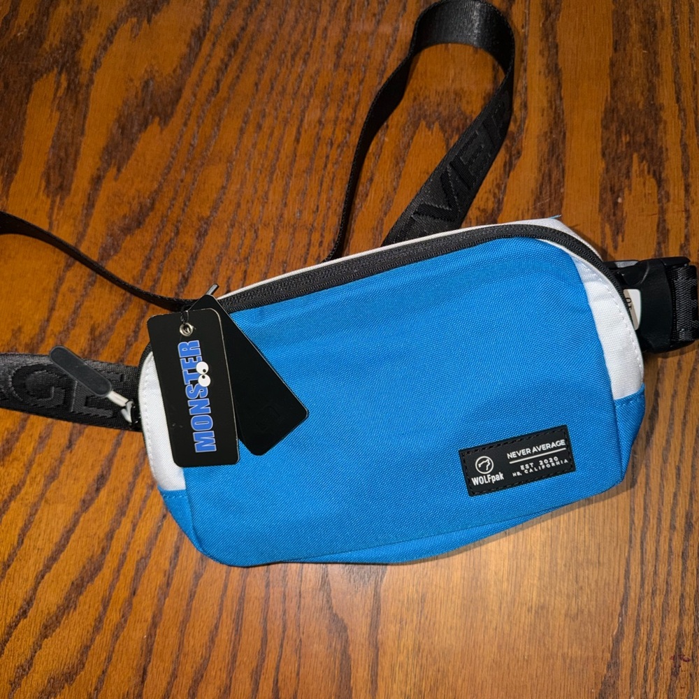 WOLFpak Blue and White Cookie Monster Crossbody Bag (matches Justice League)